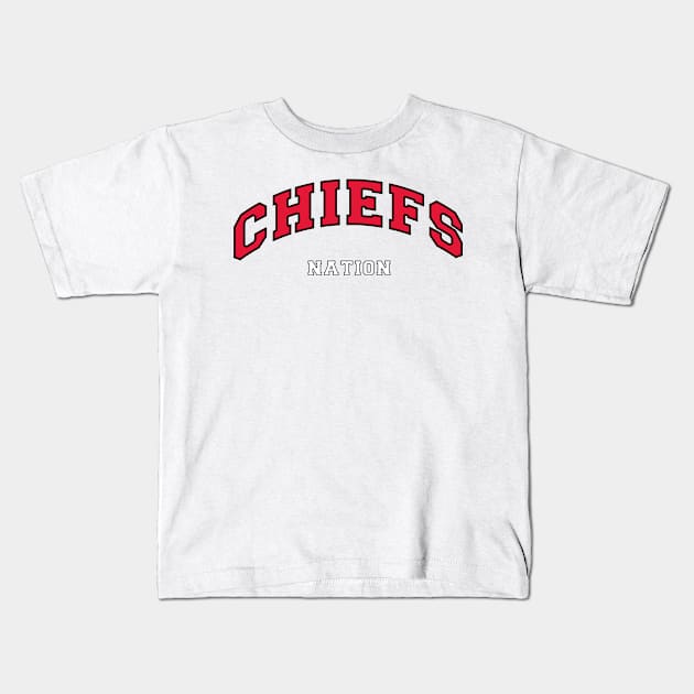 Kansas City Chiefs Nation Kids T-Shirt by teakatir